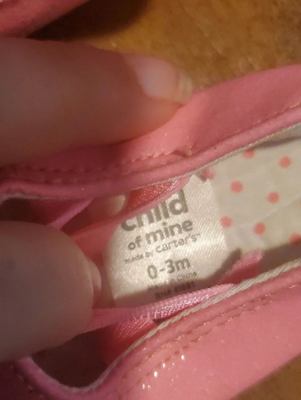 child of mine Pink Baby Ballet Flats with Cross Straps and Heel Bows